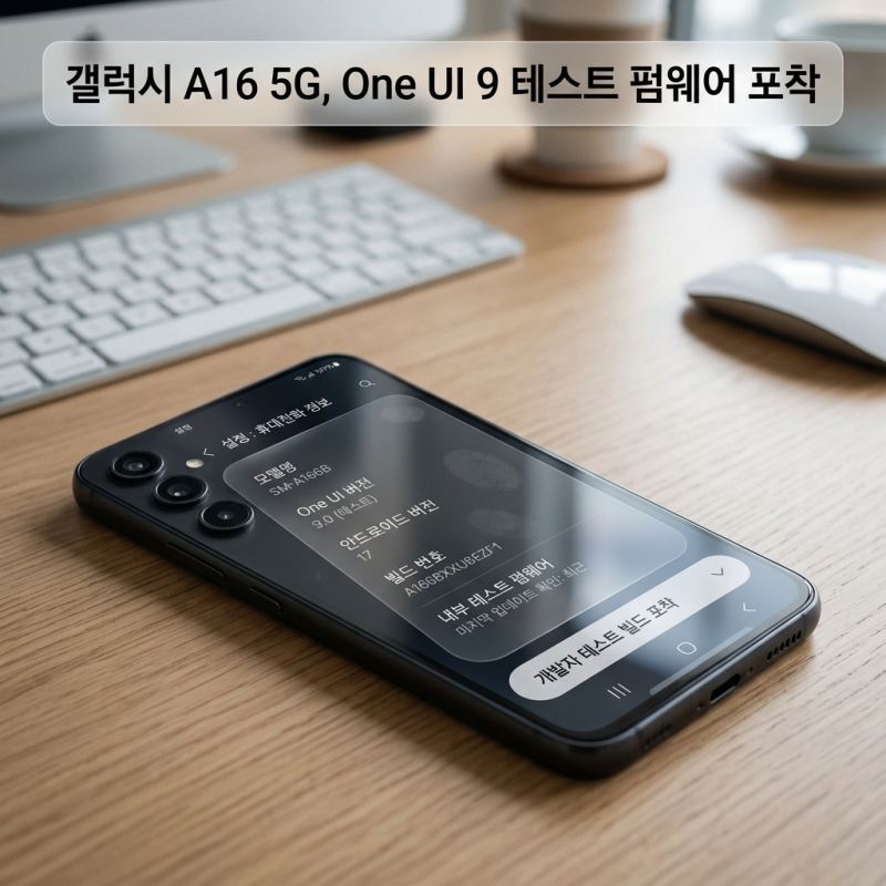 갤럭시 A16 5G, One UI 9 테스트 펌웨어 포착