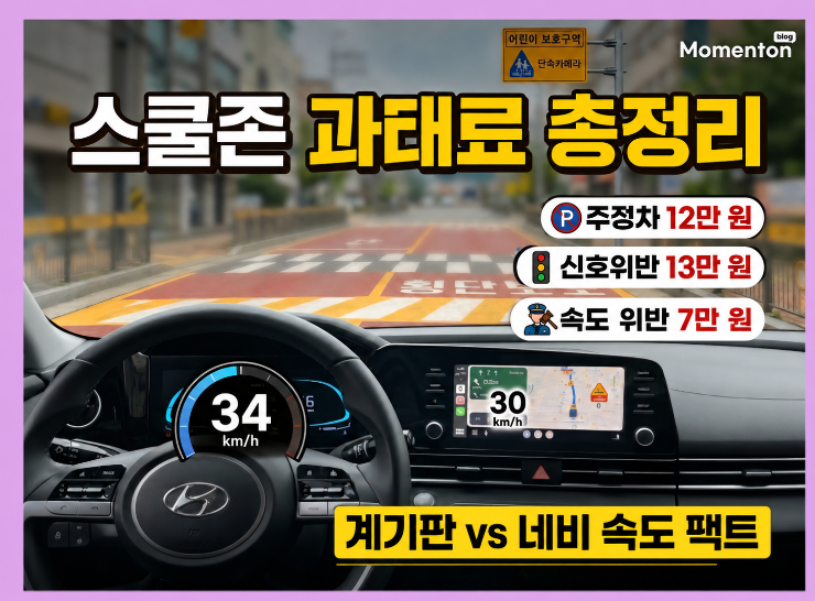  스쿨존 과태료 총정리 | 7만 원·12만 원·13만 원 왜 다를까? 운전자 필수 체크