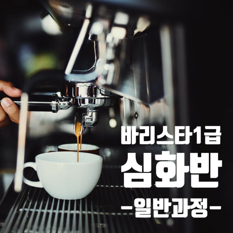  8월 커피바리스타 1급 자격취득반 심화반 모집