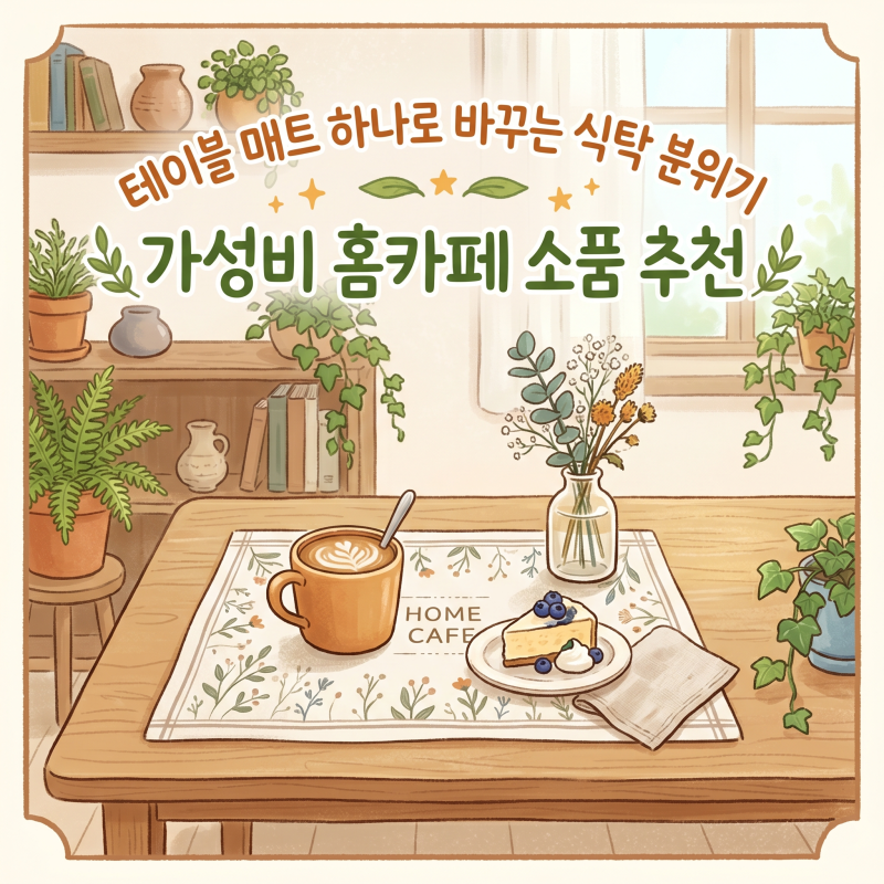 테이블 매트 하나로 바꾸는 식탁 분위기, 가성비 홈카페 소품 추천