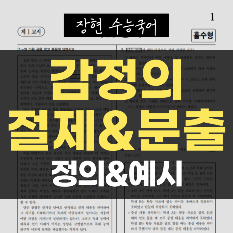  [문학 개념어] 14. 감정의 절제와 감정의 분출