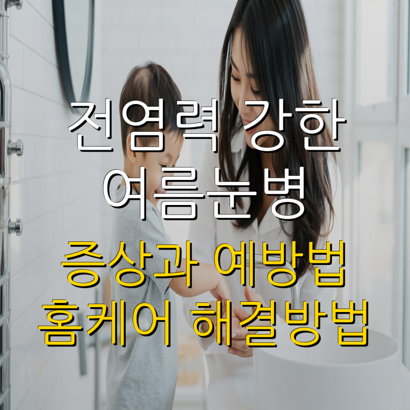 전염력 강한 여름눈병 유행성 결막염, 아데노바이러스 증상과 예방법 홈케어 해결방법