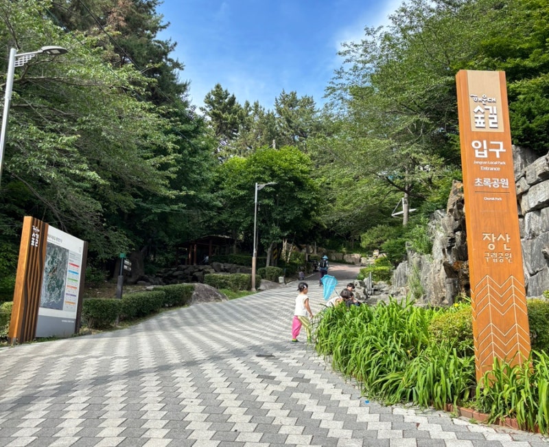 [부산 아이랑 가볼만한곳] 반여동 초록공원 숲놀이터 추천, 6세 4세 아이랑 숲체험