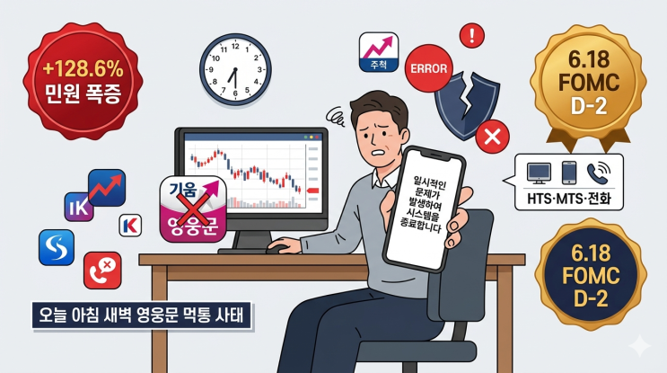 영웅문S# <b>접속 장애</b> 사태 2026 (6.16 오전·1분기 <b>민원</b> 128.6... 