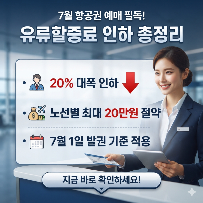 여름휴가 가기 전 필독! 7월부터 비행기표 값 20만 원 싸집니다 (노선별 총정리)