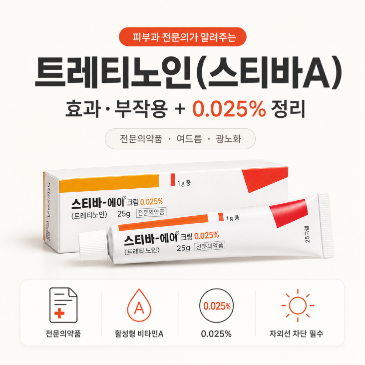 트레티노인(스티바A) 효과·부작용+ 0.025% 정리