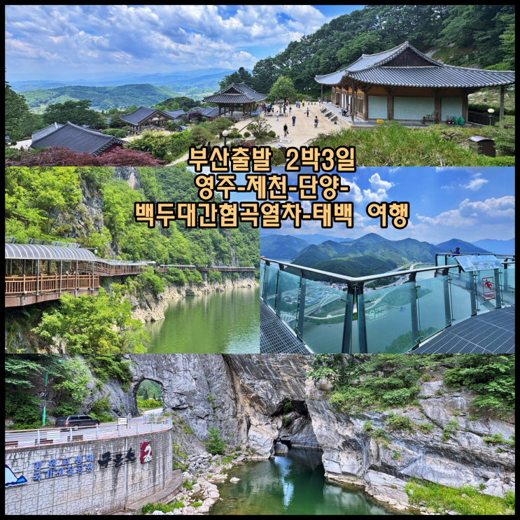  ️ 부산출발 2박3일 영주-제천-단양-백두대간협곡열차-태백 여행 (교통편, 일정, 코스)