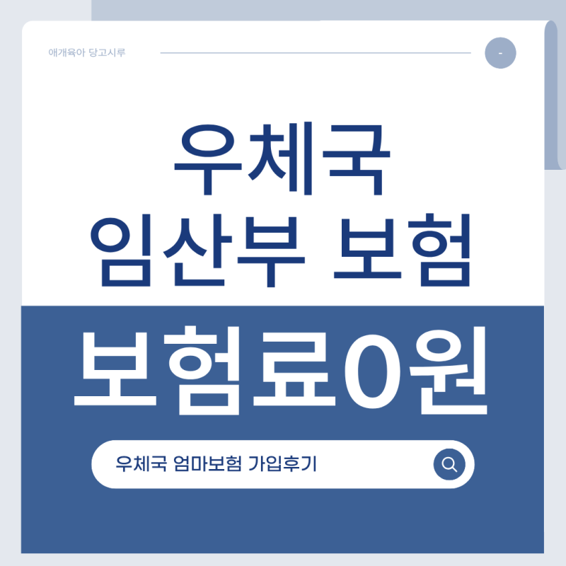 보험료 0원인데 보장까지? 우체국 대한민국 엄마보험 직접 가입해봤습니다
