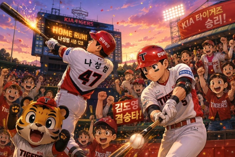 KIA 타이거즈, LG 꺾고 2연패 탈출! 나성범 멀티홈런·김도영 결승타로 짜릿한 승리