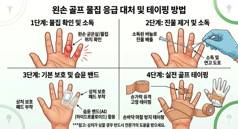 [골프 상식] 손바닥 굳은살과 물집 위치로 보는 내 그립 점검법 & 물집 대처 가이드