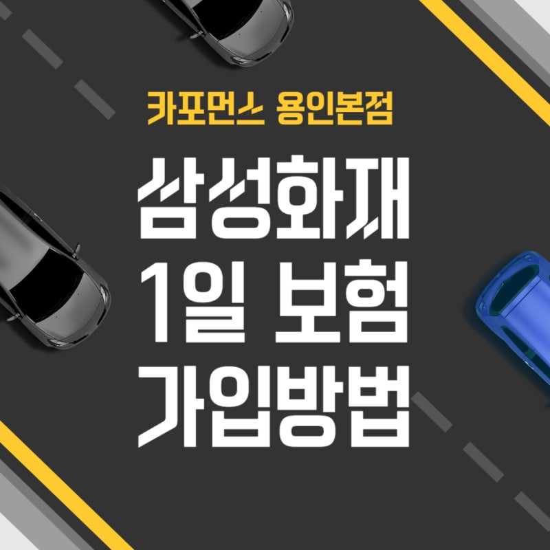 삼성화재 1일 보험 가입방법 직접 확인한 원데이 자동차 가격과 보장기간