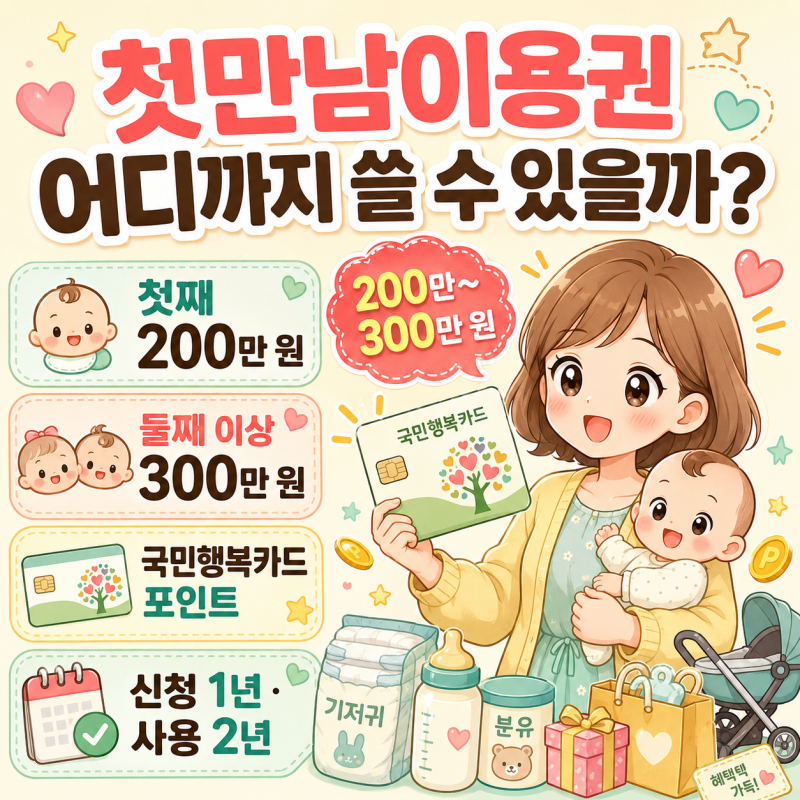 첫만남이용권 배민·쿠팡이츠 될까? 되는 곳 안 되는 곳 총정리