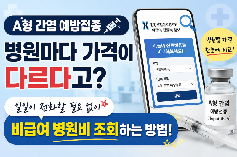 A형 간염 예방접종 가격, 병원마다 다른 이유? 심사평가원에서 1분 만에 조회한 후기