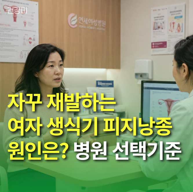 자꾸 재발하는 여자 생식기 피지낭종 원인은? 치료 병원 선택기준