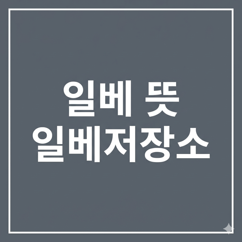 일베 뜻 일베저장소 일간베스트
