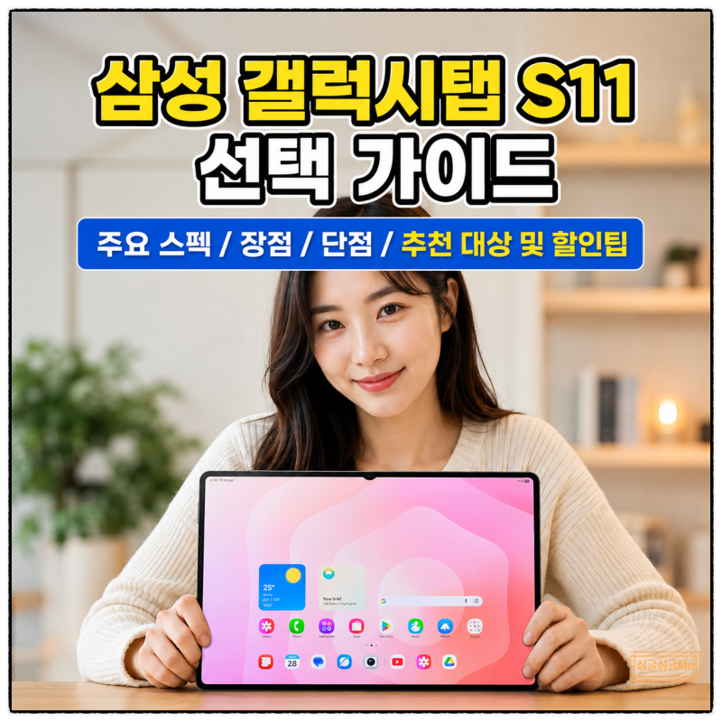 삼성 태블릿 PC 추천 갤럭시탭 S11 특징 장단점 추천 대상