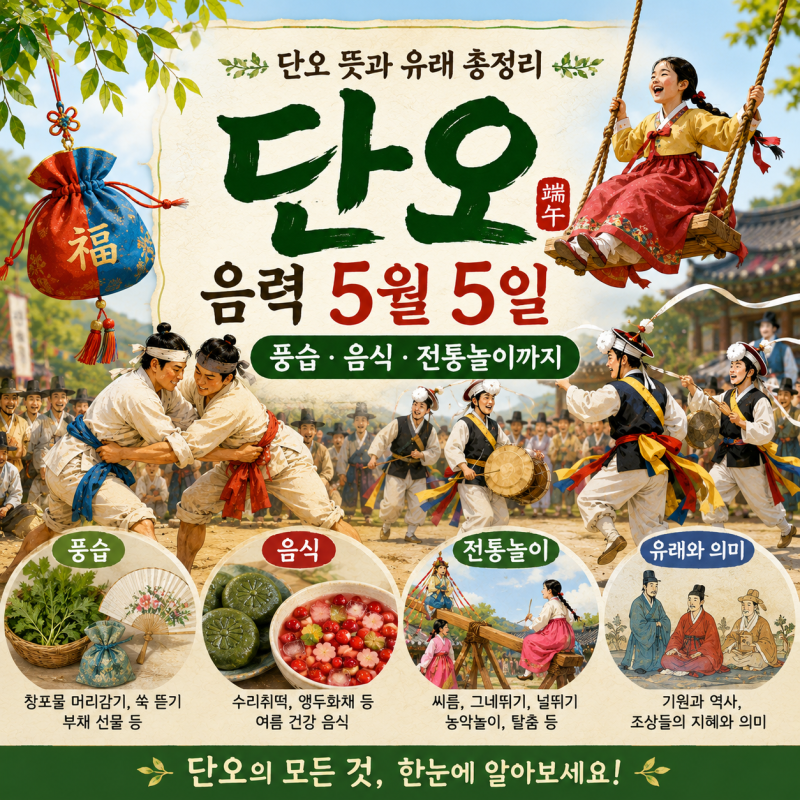 2026년 단오날 언제일까? 단오 뜻과 날짜 음식