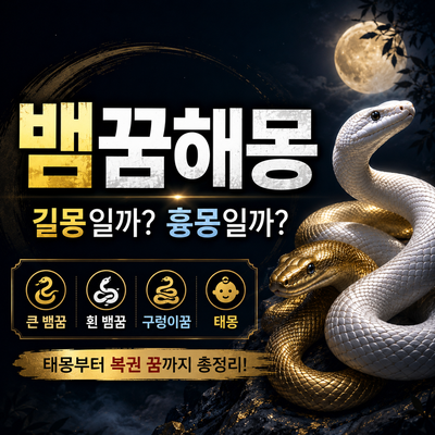 뱀 꿈해몽 구렁이 꿈해몽 총정리｜큰 뱀꿈, 흰 뱀꿈, 태몽, 복권 꿈 의미는?
