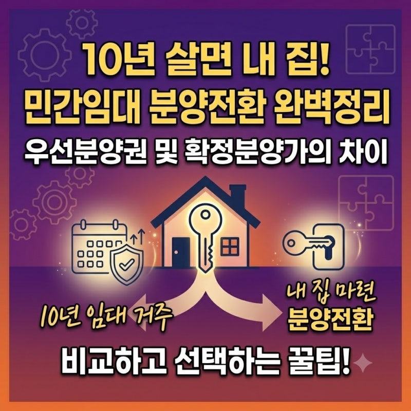 10년 살면 내 집 된다고? 공공지원 민간임대 분양전환 조건 및 일반 민간임대 차이점