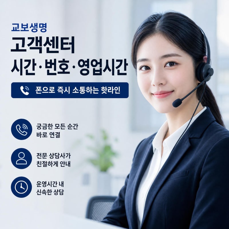 교보생명 고객센터 시간 번호 영업시간 | 폰으로 즉시 소통하는 핫라인
