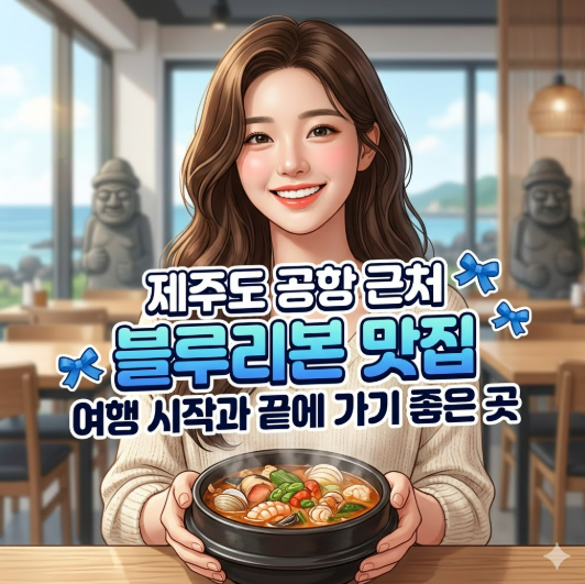 제주공항 근처 블루리본 맛집 국수마당, 여행 시작과 끝에 들르기 좋은 고기국수집