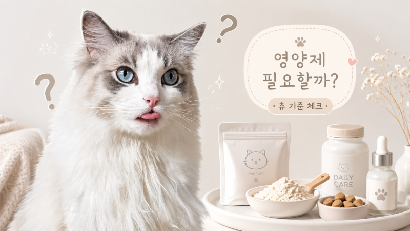 고양이 영양제 꼭 필요할까?｜유산균 효능과 상황별 차이와 주의사항