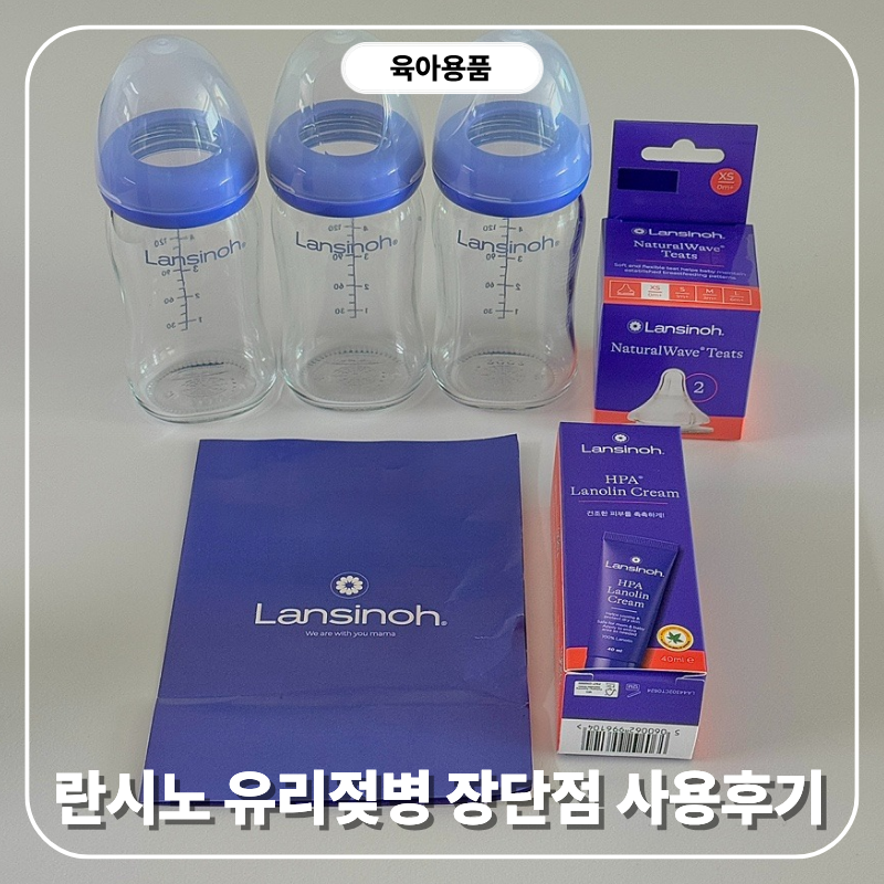 란시노 유리젖병 젖꼭지 장점 단점 내돈내산 구입 신생아 사용후기