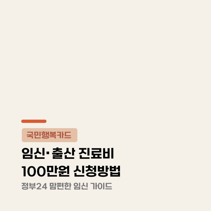 국민행복카드 100만원 신청방법 총정리! 정부24 맘편한 임신으로 한 번에 끝내기 (feat. 실제 화....