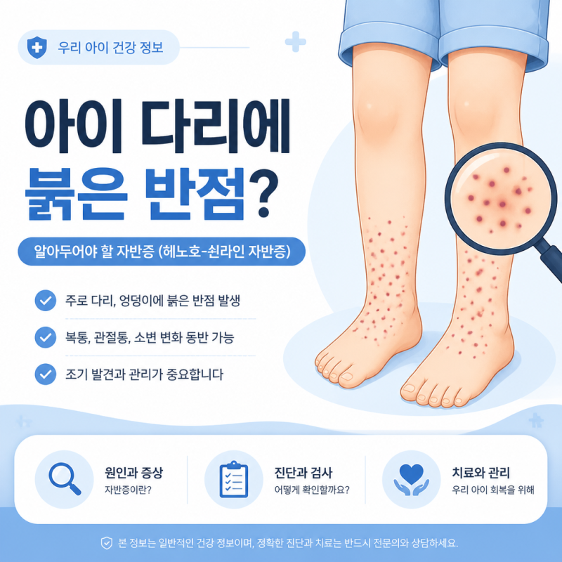 다리 소아 HS 색소성 자반증 원인 치료 증상 연고 음식