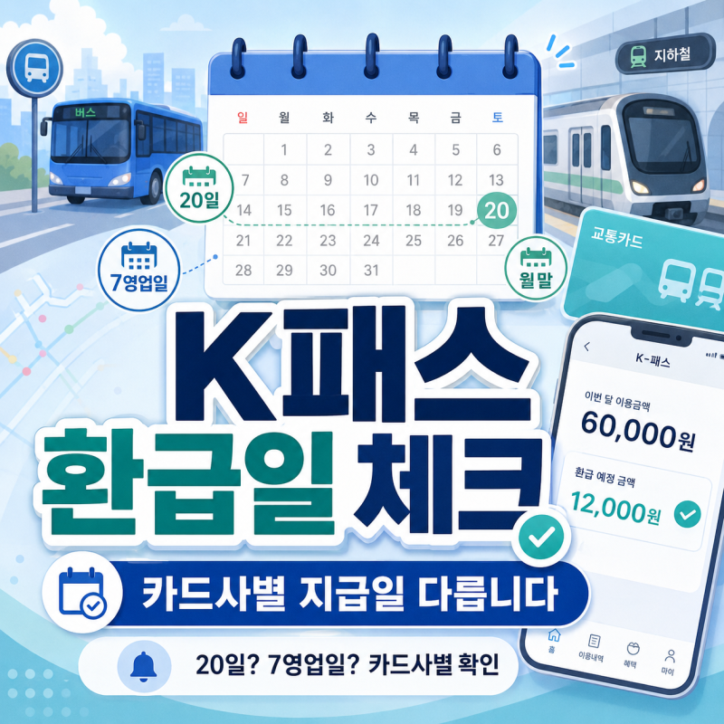 K패스환급일 카드사별로 다른 이유 ( + 케이패스환급일 언제)