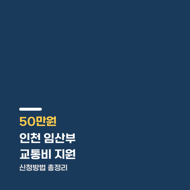 인천 임산부 교통비 50만원 지원 신청방법 총정리 | feat. 주유비·대중교통·택시 다 됩니다!