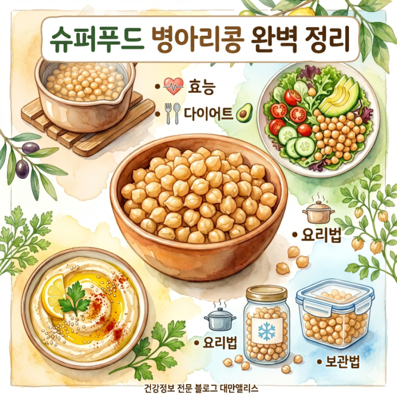 병아리콩 삶기 요리 효능 보관방법 정리