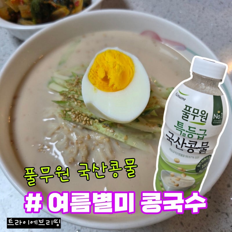 풀무원 국산콩물 내돈내산 - 여름별미 콩국수 만들기