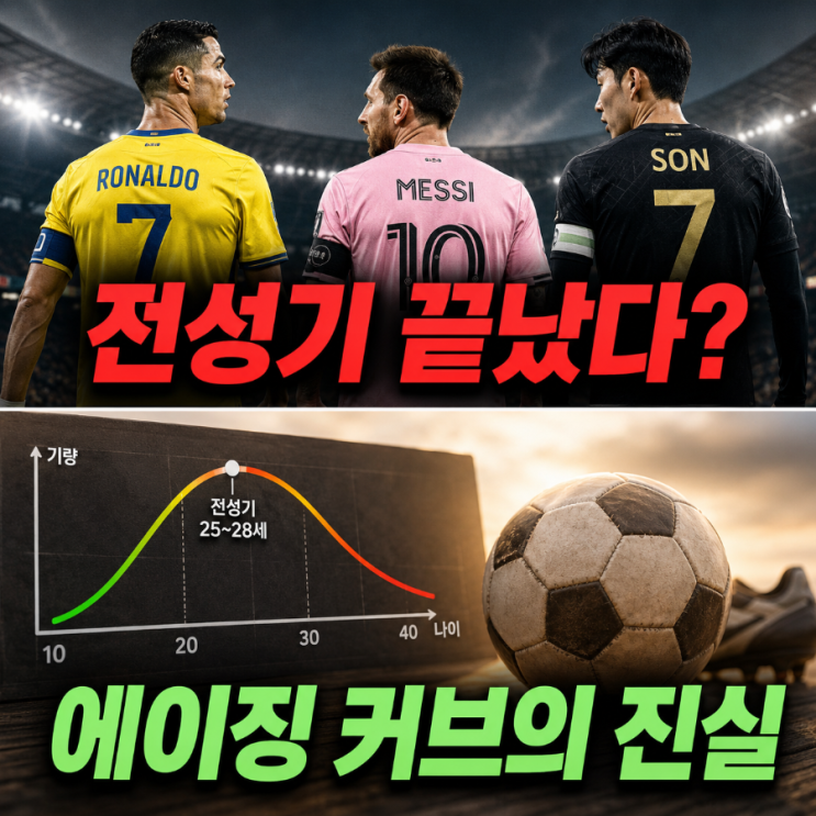 호날두 메시 <b>손흥민 나이</b> 에이징커브 뜻과 의미 축구 전성기... 
