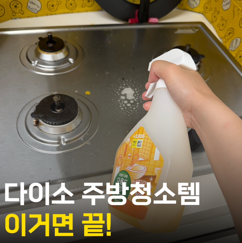 다이소 주방 청소 필수템 3가지, 전자렌지 클리너 이거로 끝!