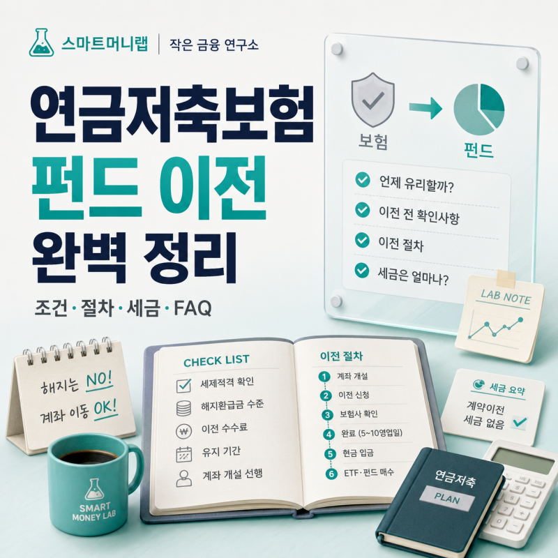 연금저축보험에서 펀드로 이전할 때 꼭 확인해야 할 조건 정리