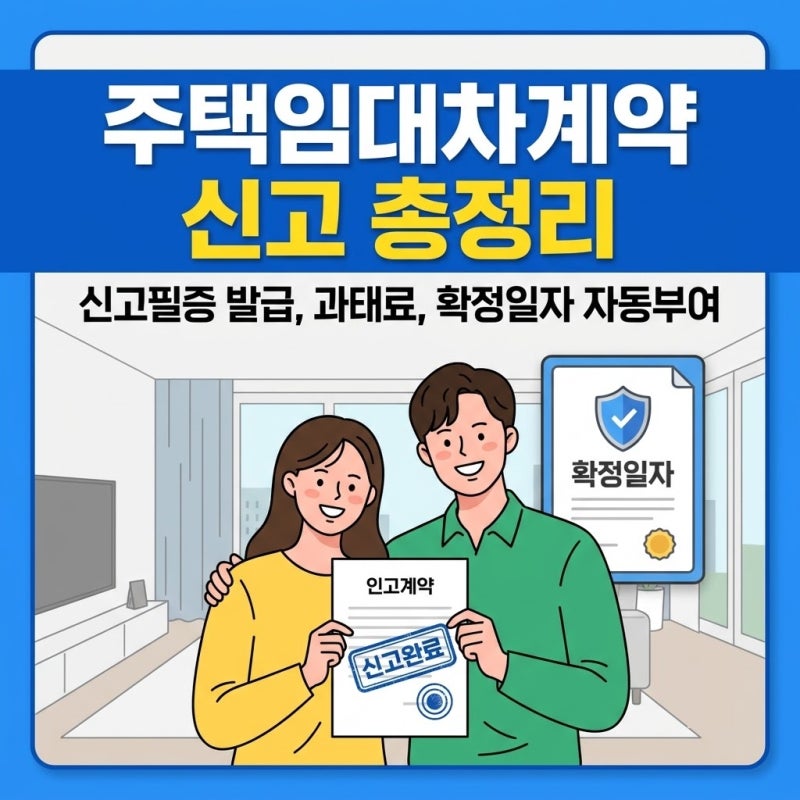 주택임대차계약 신고 필증 받는 방법 과태료 확정일자 자동부여 총정리