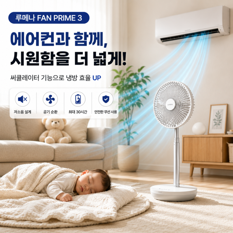 무선 선풍기 종결자! 루메나 무선 써큘레이터 FAN PRIME 3_ 한 달 사용 후기