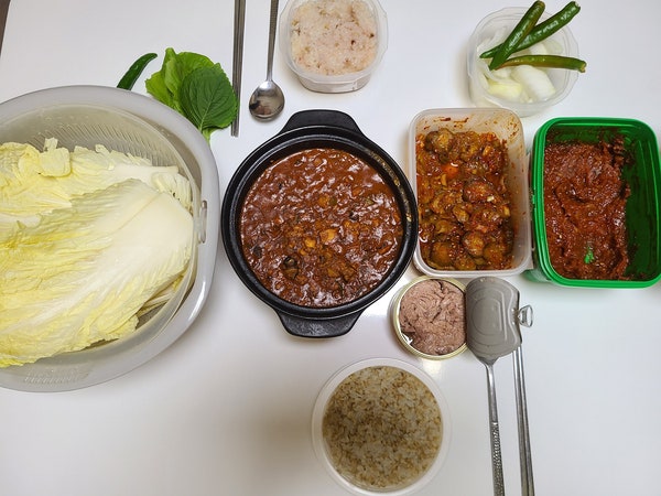 여름에 더 맛있는 논우렁살 강된장 만들기 논우렁살강된장 참치쌈~ 강된장쌈채소 초간단강....