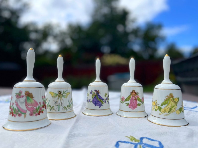 ✔️부분완료 Franklin Porcelain Fine Bone China “Flower Fairies” 벨 (1979년 한정판) 5종