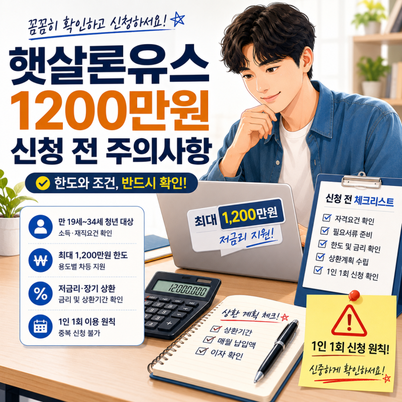 햇살론유스 1200만원, 다시 못 쓰는 이유