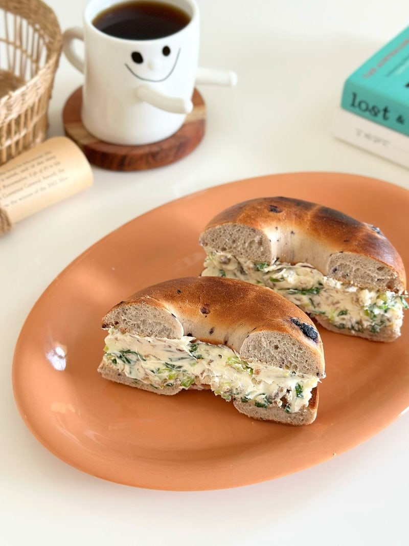 우리집이 베이글 맛집! 대파크림치즈 베이글 만들기