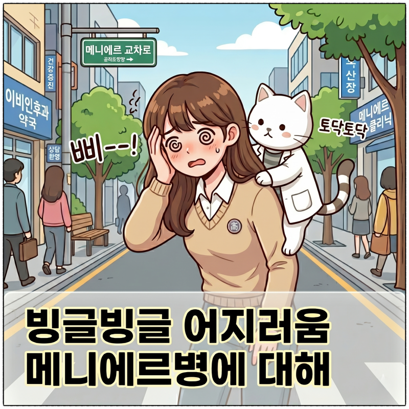 메니에르병 원인 총정리, 이명과 어지럼증이 반복된다면 확인해보자냥