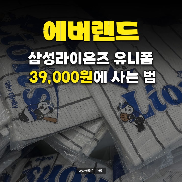  삼성라이온즈 유니폼&굿즈 60만원치를 39000원에? 에버랜드 39마켓 방문 후기