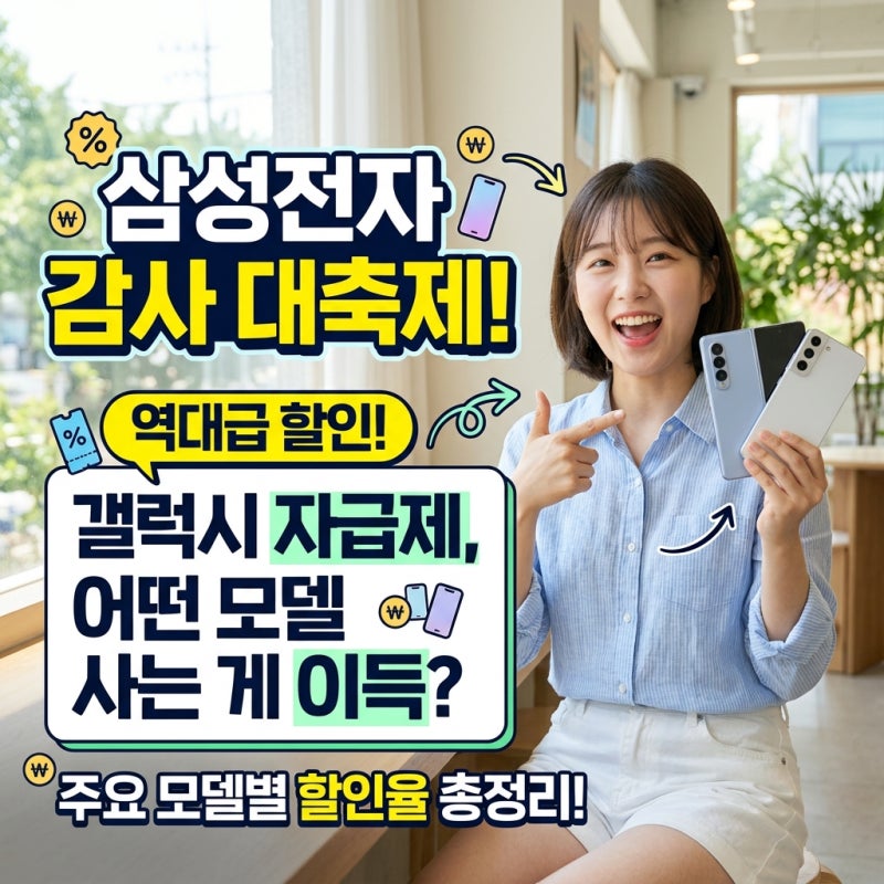 삼성전자 감사 페스티벌 역대급 할인 체감가! 갤럭시 자급제 휴대폰 어떤 모델 구입이 유리....