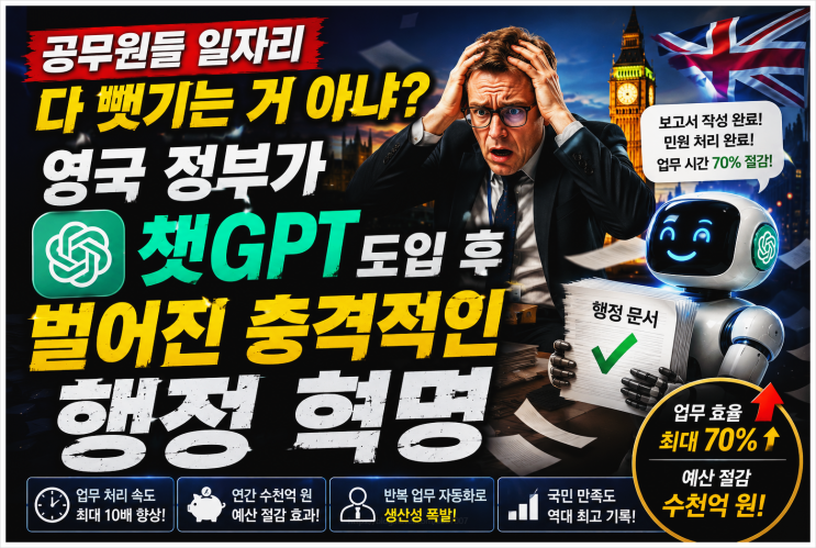  공무원들 일자리 다 뺏기는 거 아냐? 영국 정부가 챗GPT 도입 후 벌어진 충격적인 행정 혁명.jpg