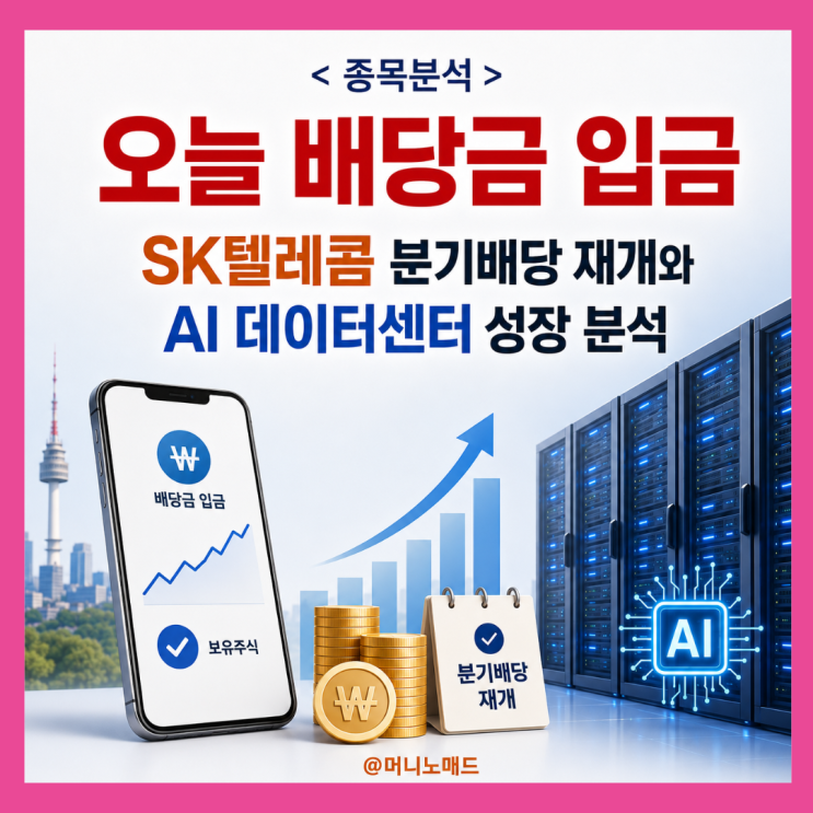  “오늘 배당금 입금” SK텔레콤 분기 배당 재개와 AI 데이터센터 성장 분석