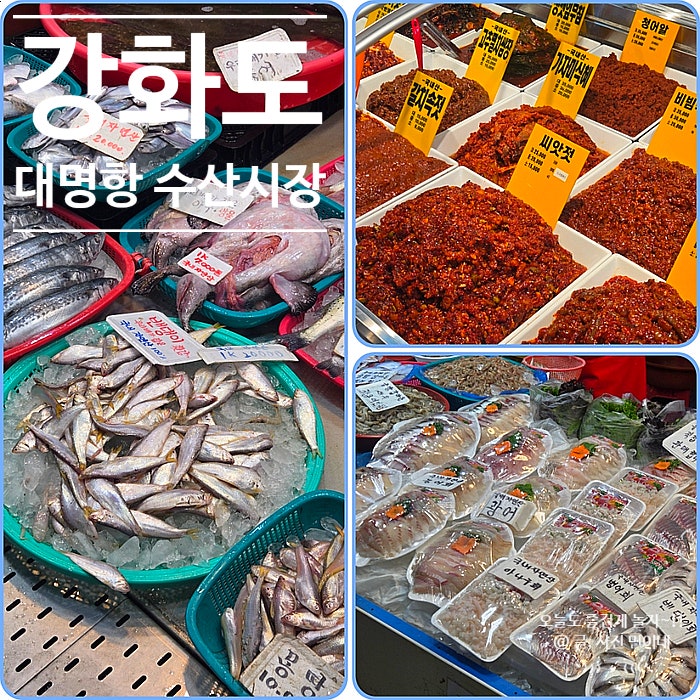 강화도 대명항 수산시장 젓갈 건어물 코너까지 살 것들