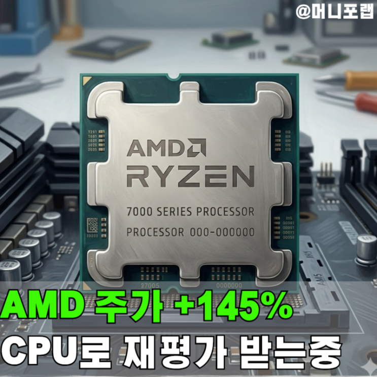  AMD 주가 +145%, CPU로 재평가받는 미국반도체주식