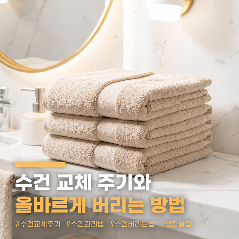 수건 교체 주기와 올바르게 버리는 방법